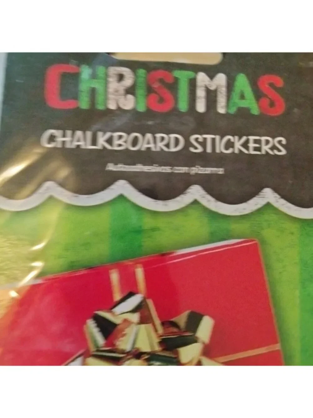 Christmas Chalkboard Stickers Festive Labels Gift Wrapping  Holiday Craft
